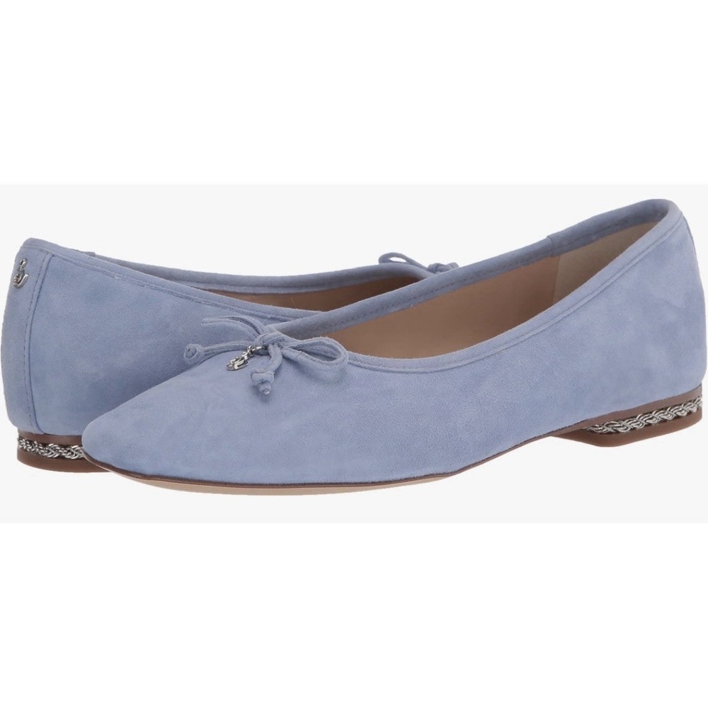 Sam Edelman Women's Marisol Flat Ballet Size 11 Cerulean Suede - Picture 2 of 13